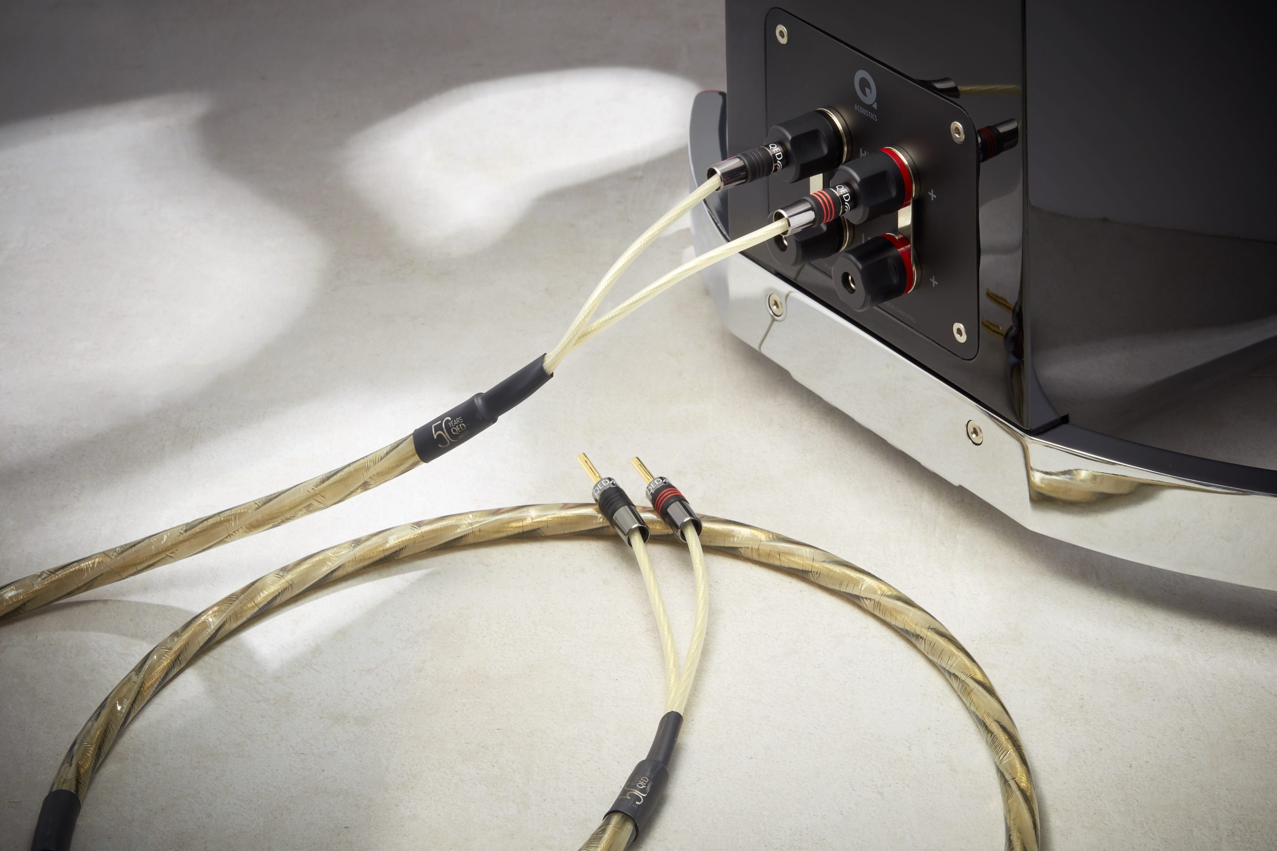 QED celebrates 50 years with special edition Golden Anniversary XT speaker cable featuring X-Tube™ Plus technology