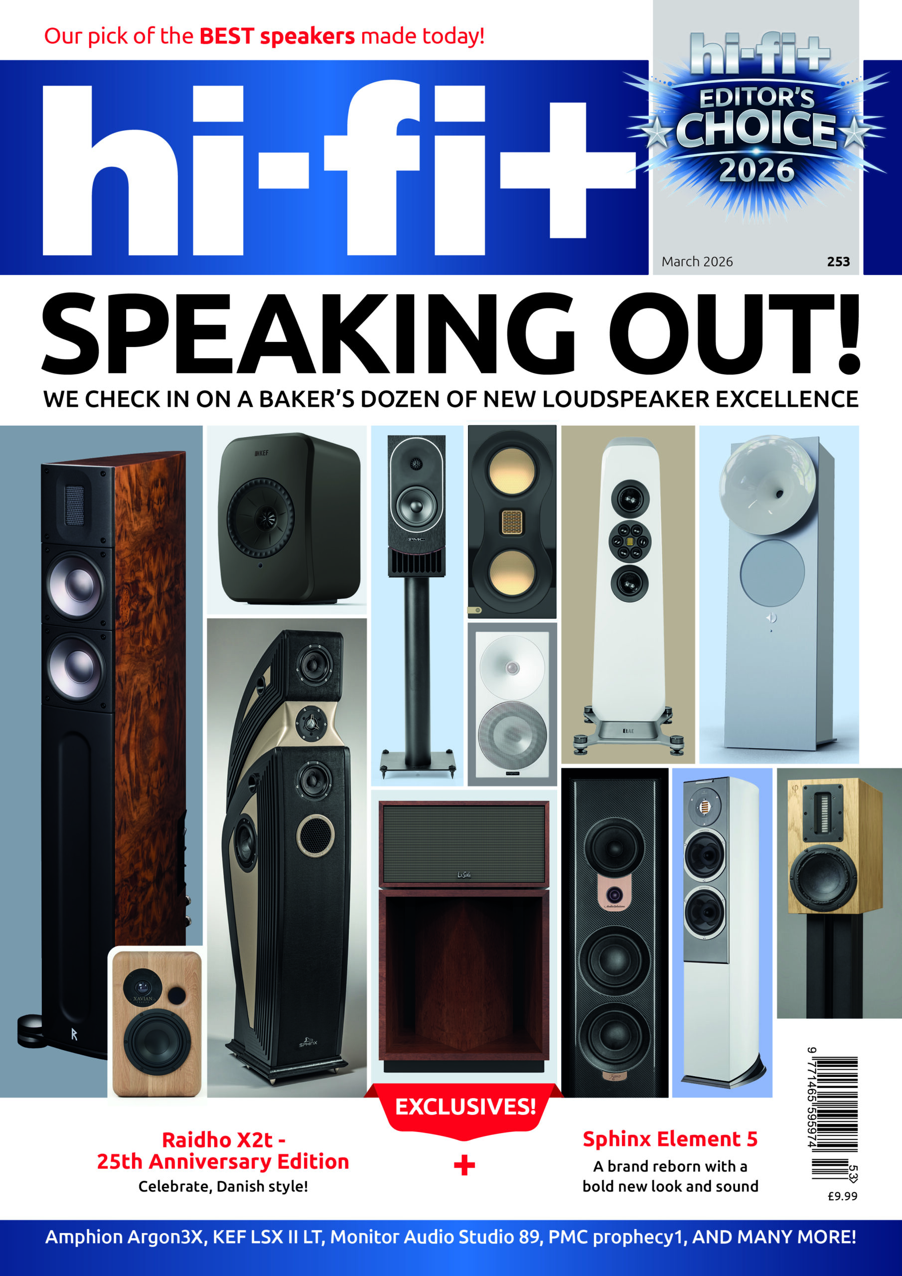hi-fi+ Issue 253 – March 2026 – Editor’s Choice Loudspeakers